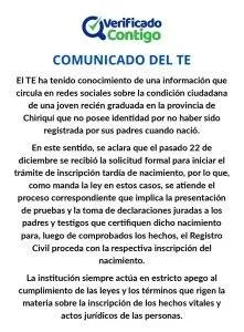 Tribunal Electoral-Tierras Altas-Chiriquí-estudiante-graduanda-verificadocontigo.com