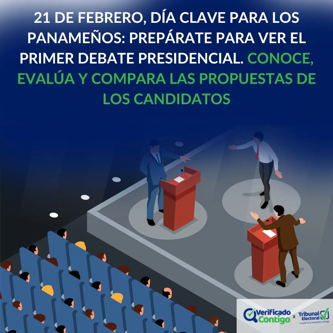 Debates presidenciales-Tribunal Electoral-verificadocontigo.com-elecciones Panamá-elecciones 2024