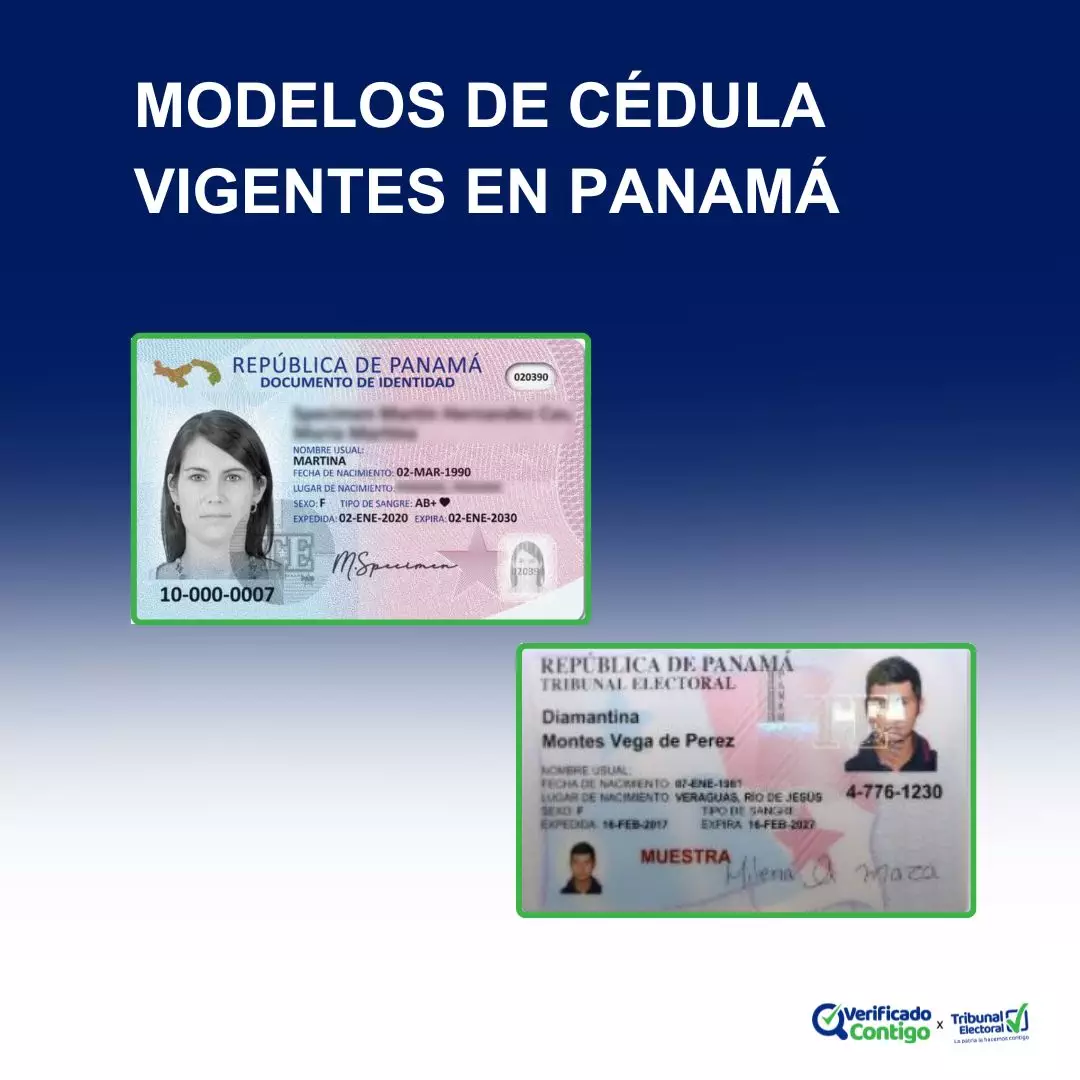 Modelos de cédula vigentes en Panamá – Verificado Contigo