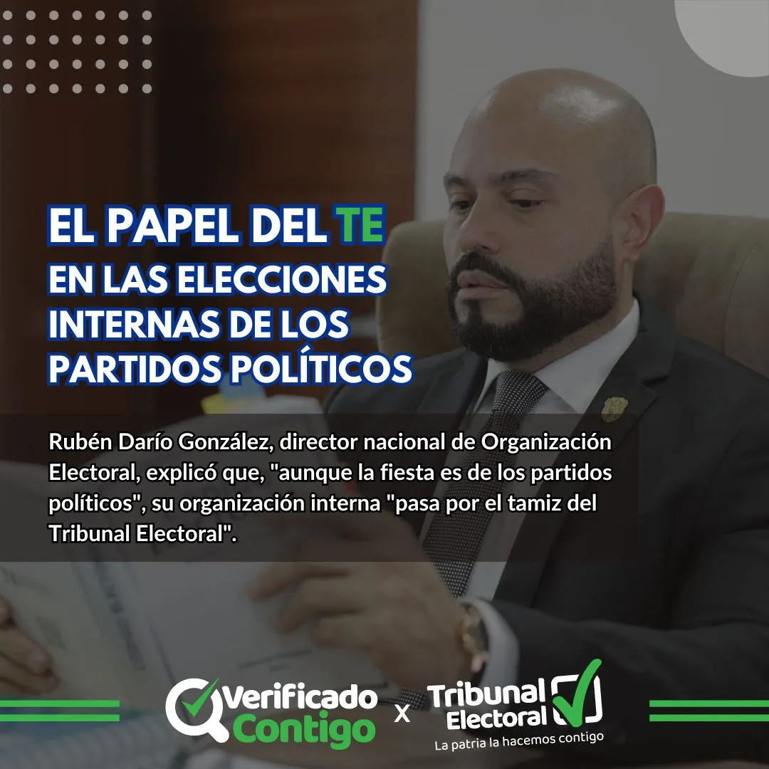 Rubén Darío González es el director nacional de Organización Electoral del TE.