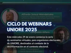 Ciclo Webinars 2025-UNIORE-desinformación electoral-TE-Tribunal Electoral-verificadocontigo.com