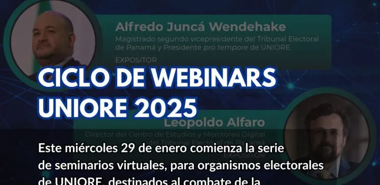 Ciclo Webinars 2025-UNIORE-desinformación electoral-TE-Tribunal Electoral-verificadocontigo.com