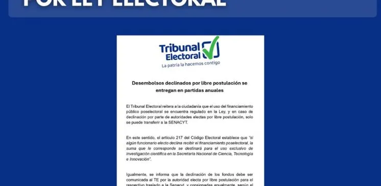 Financiamiento público poselectoral-Tribunal Electoral-TE-verificadocontigo.com