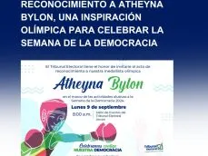 Reconocimiento Atheyna Bylon-Semana de la Democracia-Día Internacional de la Democracia-TE-Tribunal Electoral-verificadocontigo.com