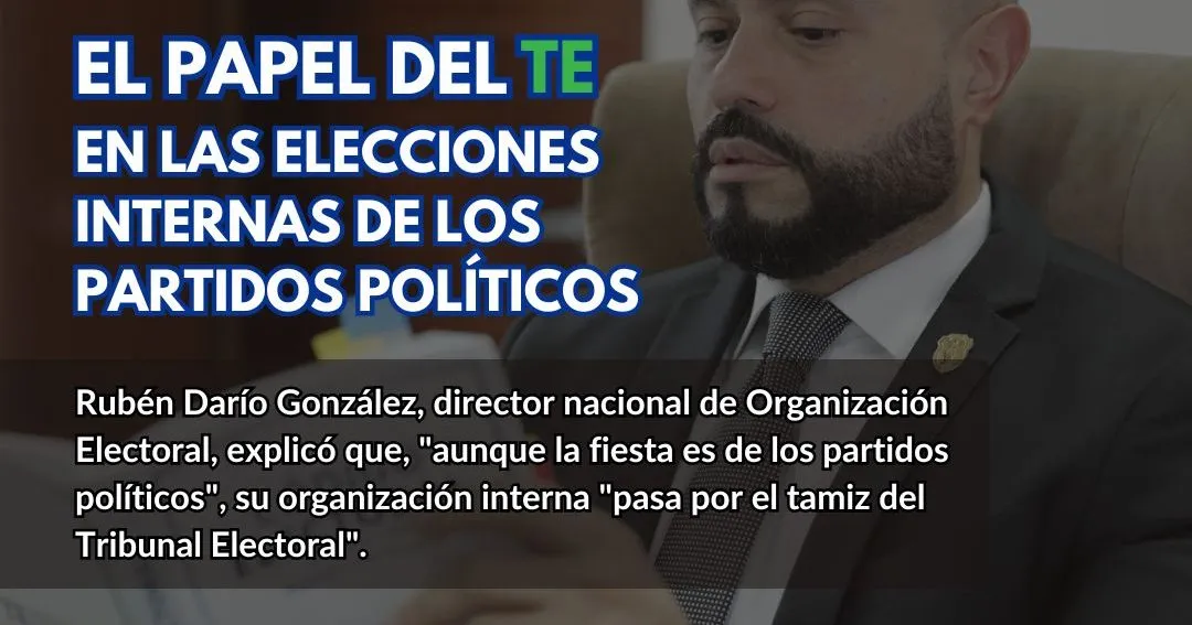 Rubén Darío González es el director nacional de Organización Electoral del TE.
