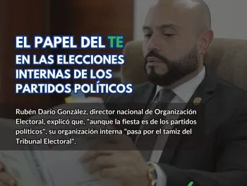 Rubén Darío González es el director nacional de Organización Electoral del TE.