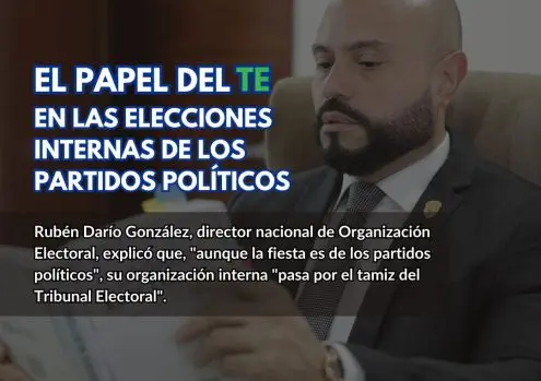Rubén Darío González es el director nacional de Organización Electoral del TE.