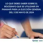 Bolígrafo elecciones-bolígrafo azul-tinta azul-elecciones Panamá-elecciones 2024-Tribunal Electoral-verificadocontigo.com