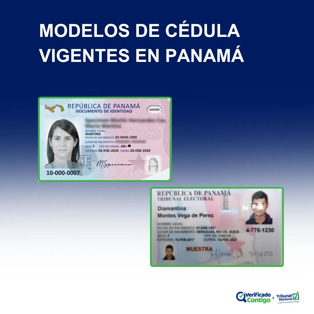 Modelos de cédula vigentes en Panamá – Verificado Contigo